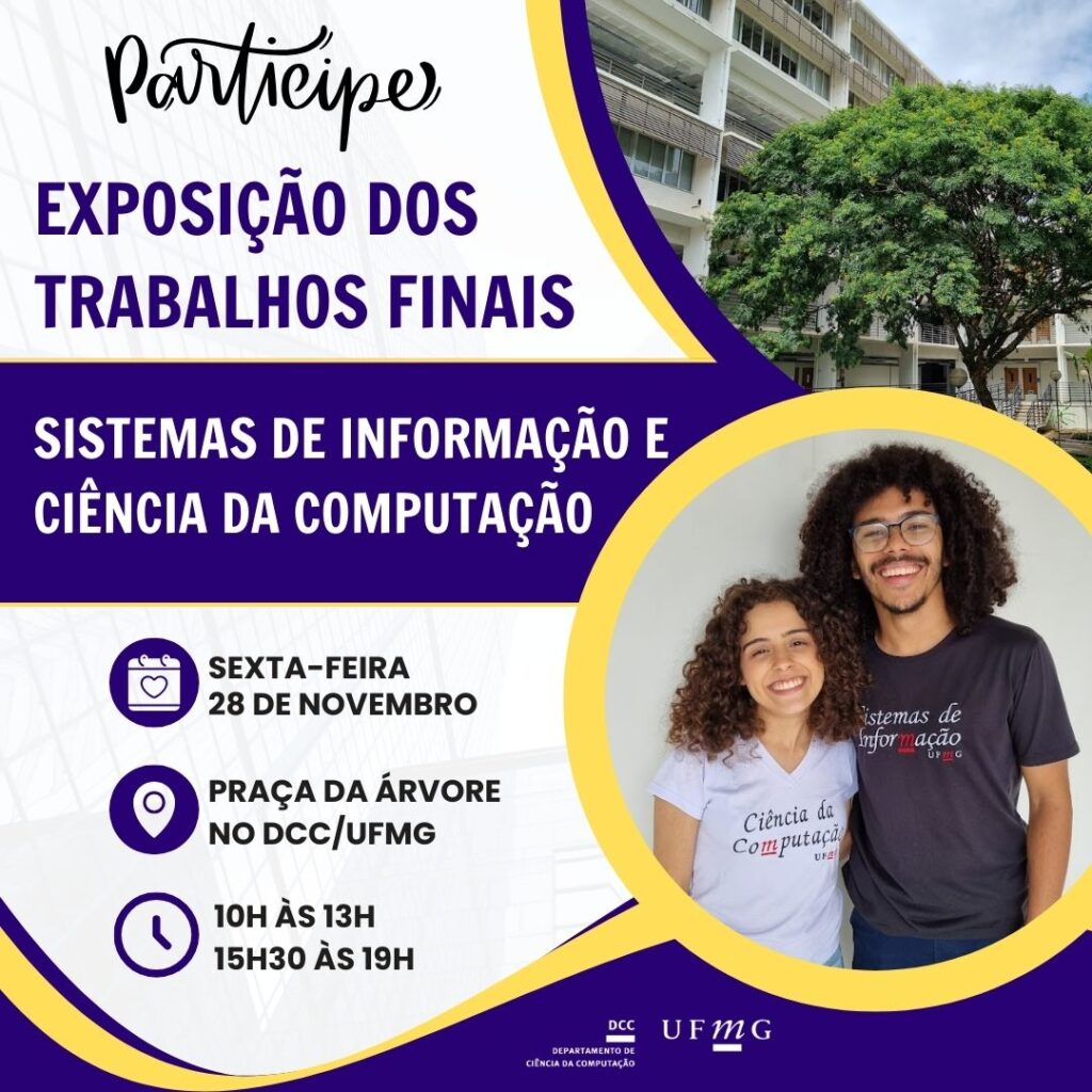 Praça da árvore do DCC recebe mostra com mais de 130 trabalhos estudantis