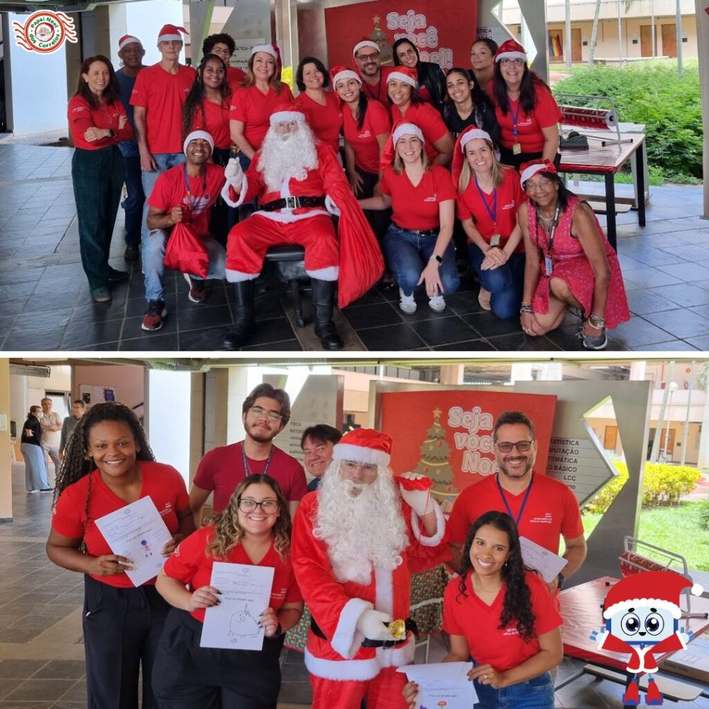 Equipes do DCC e do ICEx recebem o Papai Noel e mobilizam a comunidade na campanha dos Correios