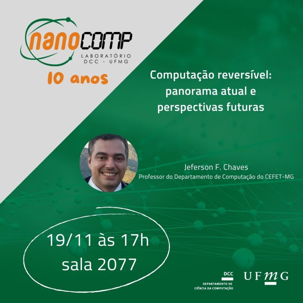 Palestra – Computação reversível: panorama atual e perspectivas futuras