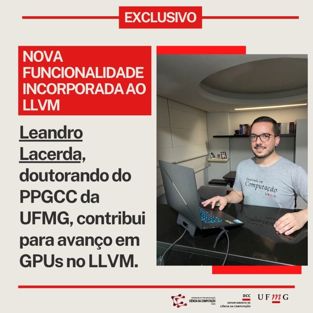 Doutorando do DCC/UFMG contribui com nova funcionalidade para o LLVM voltada à medição de desempenho em GPUs