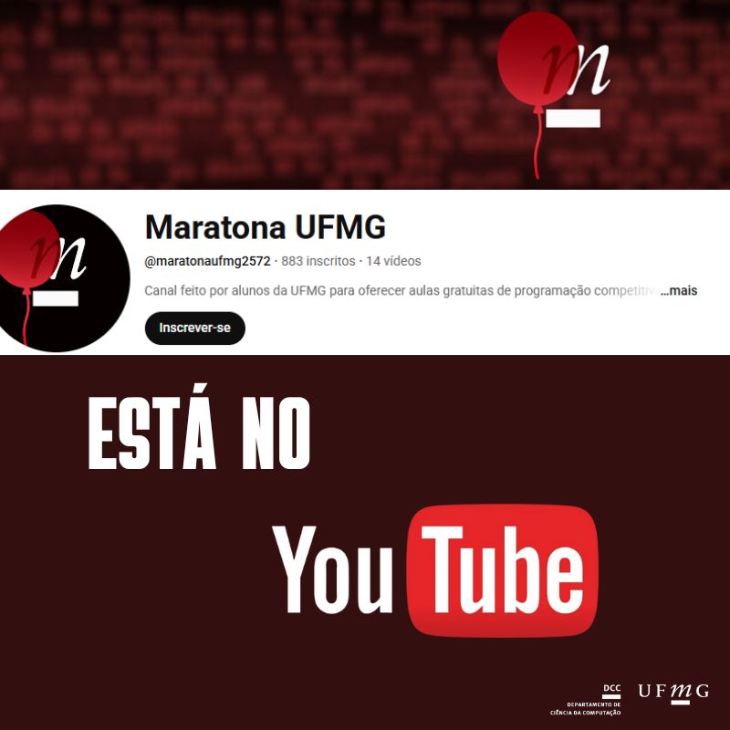 Canal Maratona do DCC/UFMG ensina algoritmos e estruturas de dados de forma gratuita