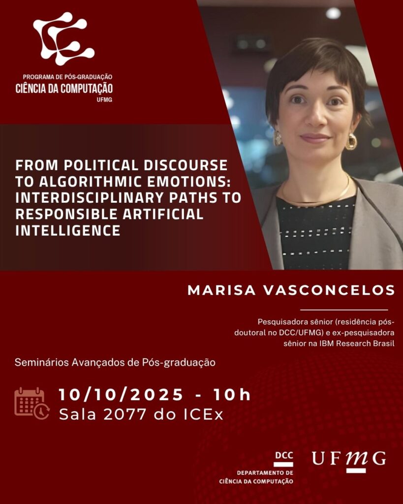 Inteligência Artificial responsável é tema de palestra no DCC/UFMG