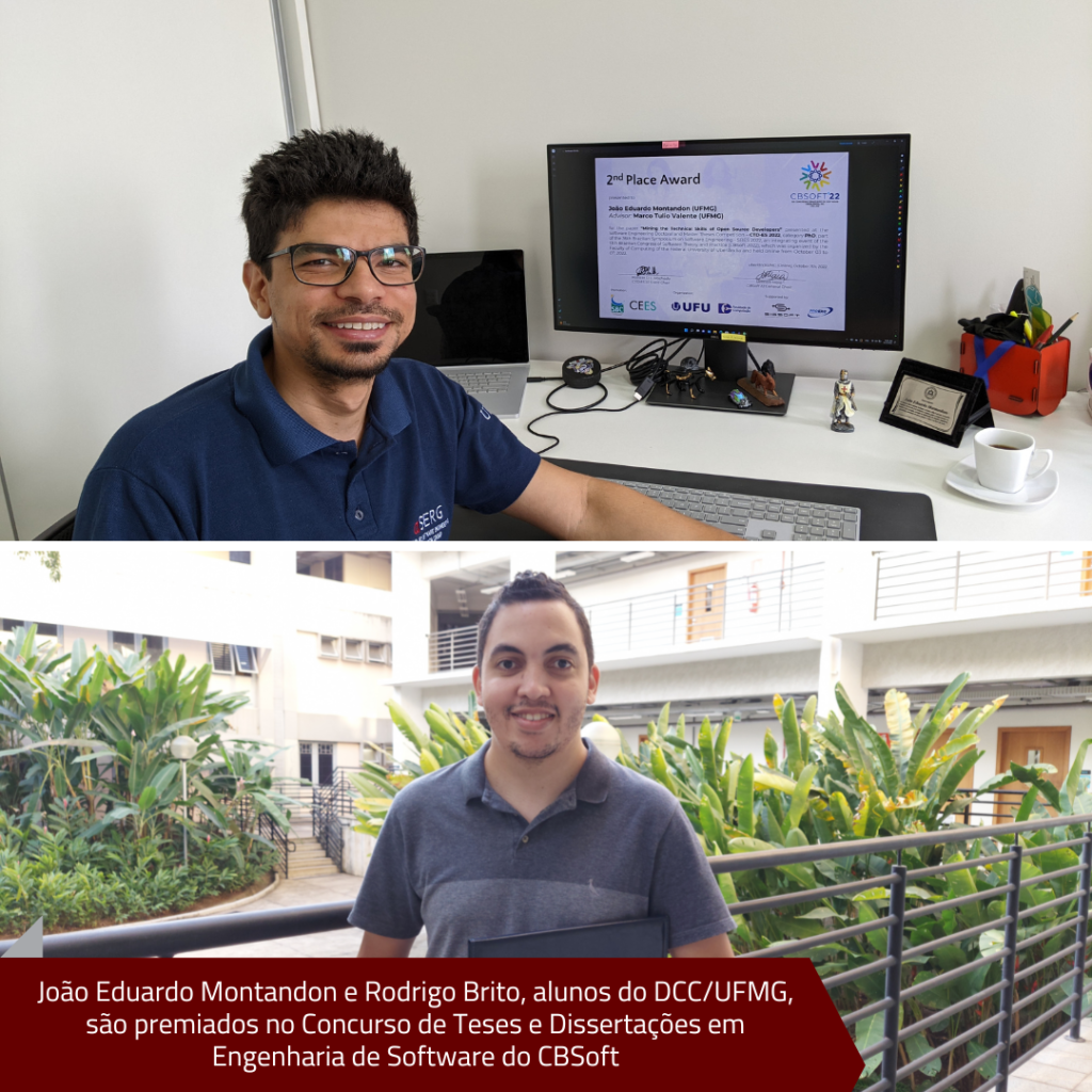 Alunos do DCC/UFMG são premiados no Concurso de Teses e Dissertações em Engenharia de Software do CBSoft