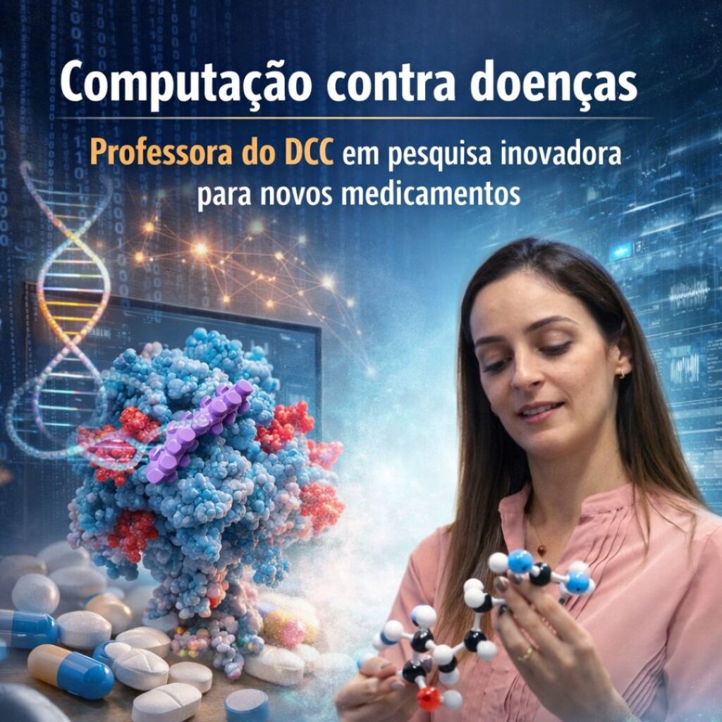 Computação contra doenças: professora do DCC integra pesquisa que gera ferramenta patenteada para novos medicamentos