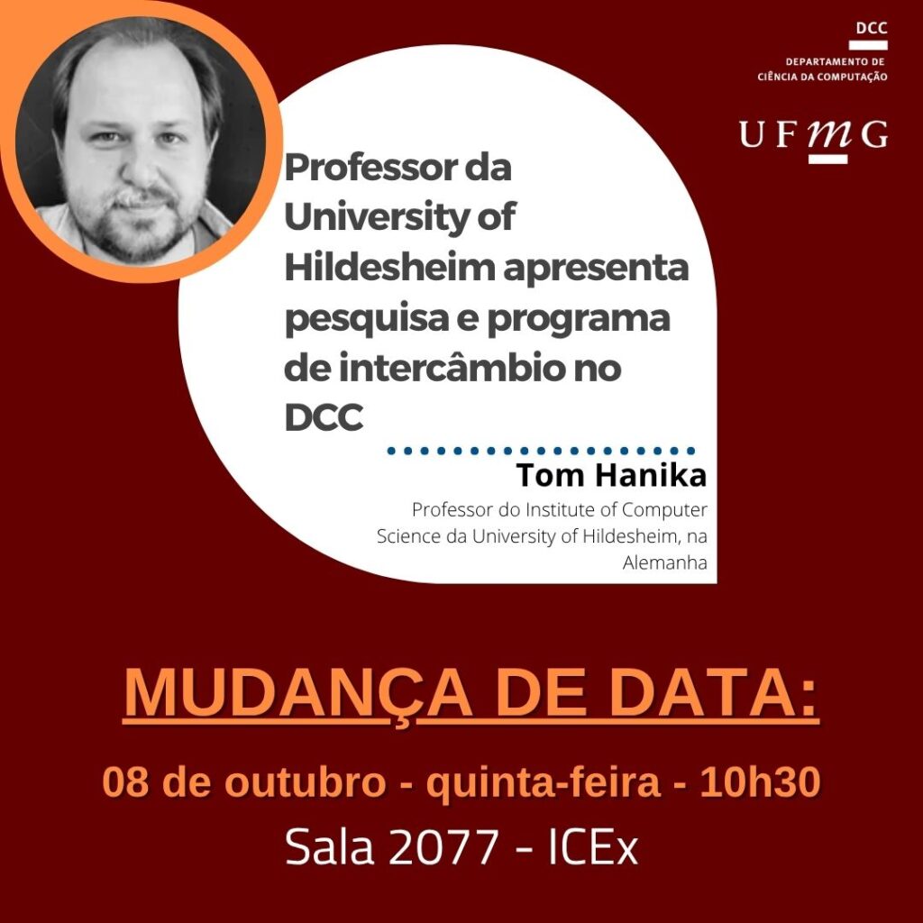 Professor da University of Hildesheim apresenta pesquisa e programa de intercâmbio no DCC
