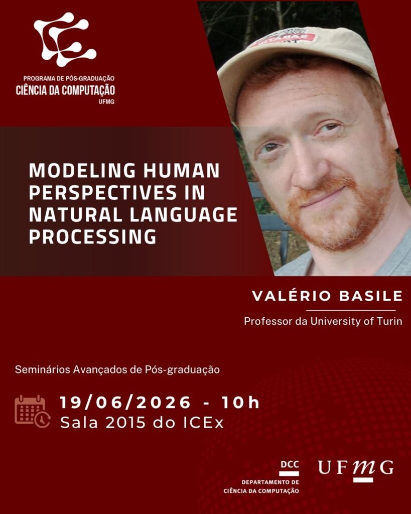 Pesquisador da University of Turin apresenta no DCC nova abordagem para modelar subjetividade em linguagem natural