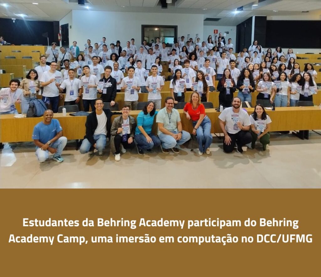 Estudantes da Behring Academy participam do Behring Academy Camp, uma imersão em computação no DCC/UFMG